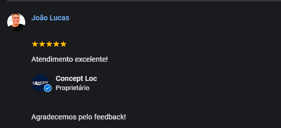 Print da avaliação 1 de cliente Alexandre Ótica